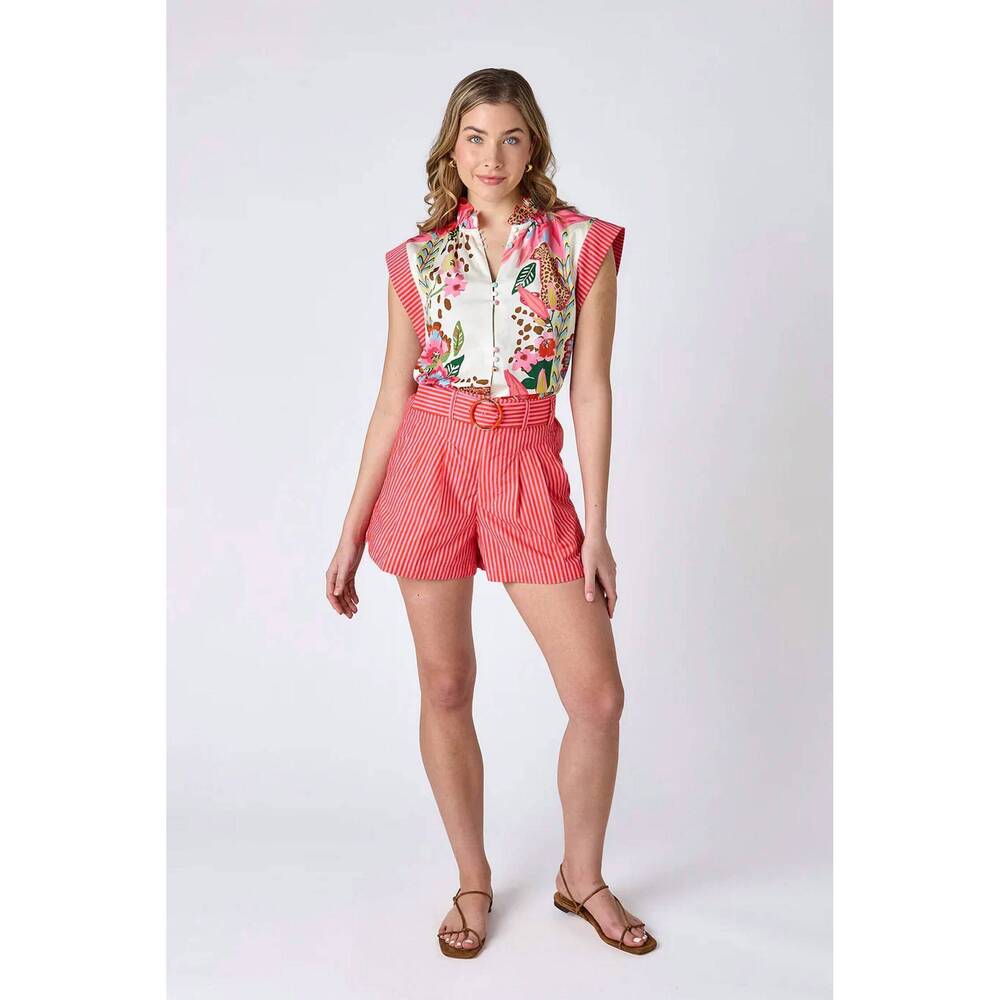 NEW CROSBY BY MOLLIE BURCH lettie high waist shorts in rosy ribbon